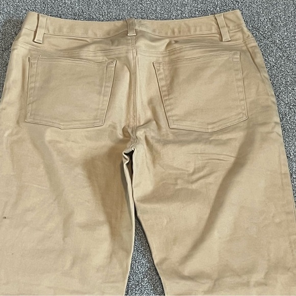 Ann Taylor Loft Pants Womens 8 Tan Stretch Wide Leg Trouser Pockets New - Picture 8 of 9